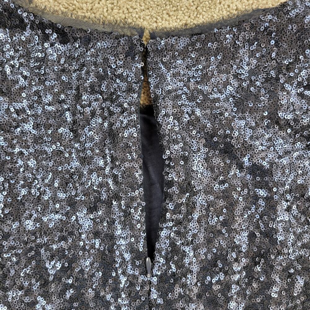 Addition Elle Sequin Dress Womens 16 Blue Crew Neck Back Zip Boxy T-Shirt - Picture 8 of 12
